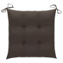 Silla mecedora de madera maciza de teca con cojín gris taupe de vidaXL, Sillas de jardín - Ref: Foro24-3062780, Precio: 162,8...