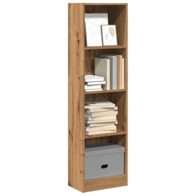 Estantería de madera de ingeniería roble artesano 40x24x143 cm en Librerías y estanterías | Comprar online en Foru.es
