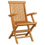 Sillas de jardín 6 uds madera teca con cojines crema blanco de vidaXL, Sillas de jardín - Ref: Foro24-3062558, Precio: 470,47...