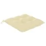 Sillas de jardín 6 uds madera teca con cojines crema blanco de vidaXL, Sillas de jardín - Ref: Foro24-3062558, Precio: 460,02...