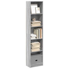 Estantería de madera de ingeniería gris Sonoma 40x24x176 cm en Librerías y estanterías | Comprar online en Foru.es