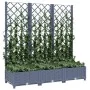Jardinera con enrejado PP gris oscuro 120x40x121,5 cm de vidaXL, Maceteros y jardineras - Ref: Foro24-318252, Precio: 88,50 €...