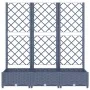 Jardinera con enrejado PP gris oscuro 120x40x121,5 cm de vidaXL, Maceteros y jardineras - Ref: Foro24-318252, Precio: 88,50 €...