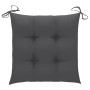Silla mecedora de madera maciza teca con cojín gris antracita de vidaXL, Sillas de jardín - Ref: Foro24-3062772, Precio: 165,...