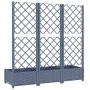 Jardinera con enrejado PP gris oscuro 120x40x121,5 cm de vidaXL, Maceteros y jardineras - Ref: Foro24-318252, Precio: 88,50 €...
