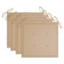 Sillas de jardín 3 uds madera maciza de teca con cojines beige de vidaXL, Sillas de jardín - Ref: Foro24-3062517, Precio: 240...
