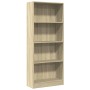 Estantería de madera de ingeniería roble Sonoma 60x24x143 cm en Librerías y estanterías | Comprar online en Foru.es