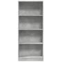 Estantería de madera de ingeniería gris hormigón 60x24x143 cm en Librerías y estanterías | Comprar online en Foru.es