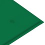 Banco de jardín madera maciza de teca con cojín verde 112 cm de vidaXL, Bancos de jardín - Ref: Foro24-3062654, Precio: 151,3...