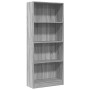 Estantería de madera de ingeniería gris Sonoma 60x24x143 cm en Librerías y estanterías | Comprar online en Foru.es