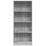 Estantería de madera de ingeniería gris Sonoma 60x24x143 cm en Librerías y estanterías | Comprar online en Foru.es