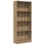 Estantería de madera de ingeniería roble artesanal 60x24x143 cm en Librerías y estanterías | Comprar online en Foru.es
