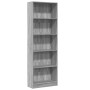 Estantería de madera de ingeniería gris Sonoma 60x24x176 cm en Librerías y estanterías | Comprar online en Foru.es