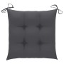 Sillas de jardín 4 uds madera de teca y cojines gris antracita de vidaXL, Sillas de jardín - Ref: Foro24-3062583, Precio: 252...
