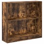 Estantería madera de ingeniería roble ahumado 80x24x76 cm en Librerías y estanterías | Comprar online en Foru.es