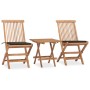 Set comedor de jardín plegable 3 piezas madera de teca cojines de vidaXL, Conjuntos de jardín - Ref: Foro24-3063206, Precio: ...