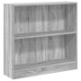 Estantería de madera de ingeniería gris Sonoma 80x24x76 cm en Librerías y estanterías | Comprar online en Foru.es
