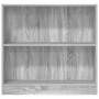 Estantería de madera de ingeniería gris Sonoma 80x24x76 cm en Librerías y estanterías | Comprar online en Foru.es
