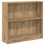 Estantería de madera de ingeniería roble artesanal 80x24x76 cm en Librerías y estanterías | Comprar online en Foru.es