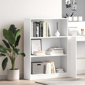 Estantería de madera de ingeniería blanca 80x24x109 cm en Librerías y estanterías | Comprar online en Foru.es