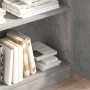 Estantería de madera de ingeniería gris hormigón 80x24x109 cm en Librerías y estanterías | Comprar online en Foru.es