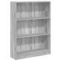 Estantería de madera de ingeniería gris Sonoma 80x24x109 cm en Librerías y estanterías | Comprar online en Foru.es
