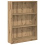 Estantería de madera de ingeniería roble artesanal 80x24x109 cm en Librerías y estanterías | Comprar online en Foru.es