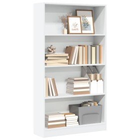 Estantería de madera de ingeniería blanca 80x24x143 cm en Librerías y estanterías | Comprar online en Foru.es