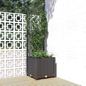 Jardinera con enrejado PP negro 40x40x136 cm de vidaXL, Maceteros y jardineras - Ref: Foro24-318269, Precio: 60,39 €, Descuen...