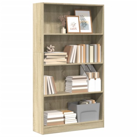 Estantería de madera de ingeniería roble Sonoma 80x24x143 cm en Librerías y estanterías | Comprar online en Foru.es