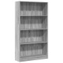 Estantería de madera de ingeniería gris Sonoma 80x24x143 cm en Librerías y estanterías | Comprar online en Foru.es