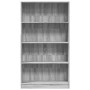 Estantería de madera de ingeniería gris Sonoma 80x24x143 cm en Librerías y estanterías | Comprar online en Foru.es