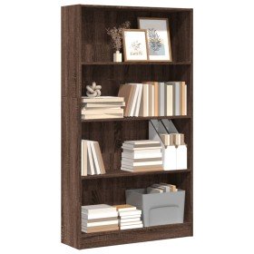 Estantería de madera de ingeniería marrón roble 80x24x143 cm en Librerías y estanterías | Comprar online en Foru.es