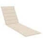 Sun lounger with cream cushion solid teak wood by vidaXL, Loungers - Ref: Foro24-3063008, Price: 300,75 €, Discount: %