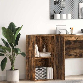 Estantería madera de ingeniería roble ahumado 40x30x77 cm en Librerías y estanterías | Comprar online en Foru.es