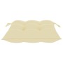 Silla mecedora de madera maciza de teca con cojín blanco crema de vidaXL, Sillas de jardín - Ref: Foro24-3062774, Precio: 165...