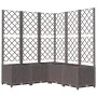 Jardinera con enrejado PP marrón 120x120x136 cm de vidaXL, Maceteros y jardineras - Ref: Foro24-318267, Precio: 212,08 €, Des...