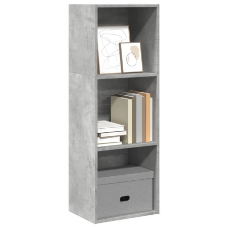 Estantería de madera de ingeniería gris hormigón 40x30x114 cm en Librerías y estanterías | Comprar online en Foru.es