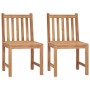 Sillas de jardín 2 unidades madera maciza de teca con cojines de vidaXL, Sillas de jardín - Ref: Foro24-3062918, Precio: 233,...