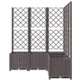 Jardinera con enrejado PP marrón 120x120x136 cm de vidaXL, Maceteros y jardineras - Ref: Foro24-318267, Precio: 212,08 €, Des...