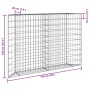 Arriate de gaviones de trapecio acero galvanizado 150x20x100 cm en Macetas y jardineras | Comprar online en Foru.es