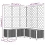 Jardinera con enrejado PP marrón 120x120x136 cm de vidaXL, Maceteros y jardineras - Ref: Foro24-318267, Precio: 212,08 €, Des...