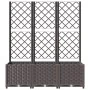 Jardinera con enrejado PP marrón 120x40x136 cm de vidaXL, Maceteros y jardineras - Ref: Foro24-318263, Precio: 106,24 €, Desc...