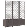 Jardinera con enrejado PP marrón 120x40x136 cm de vidaXL, Maceteros y jardineras - Ref: Foro24-318263, Precio: 106,24 €, Desc...