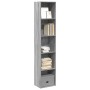 Estantería de madera de ingeniería gris Sonoma 40x30x189 cm en Librerías y estanterías | Comprar online en Foru.es