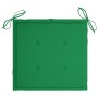 Silla mecedora de madera maciza de teca con cojín verde de vidaXL, Sillas de jardín - Ref: Foro24-3062762, Precio: 160,06 €, ...