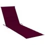 Tumbona con mesa y cojín madera maciza de teca de vidaXL, Tumbonas - Ref: Foro24-3063030, Precio: 311,94 €, Descuento: %