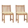 Sillas de jardín 2 unidades madera maciza de teca con cojines de vidaXL, Sillas de jardín - Ref: Foro24-3062933, Precio: 239,...