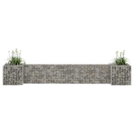 Jardinera de gaviones forma de H alambre de acero 260x40x40 cm en Macetas y jardineras | Comprar online en Foru.es