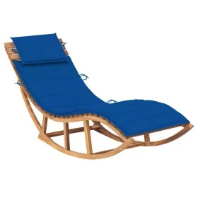 Tumbona mecedora con cojín madera maciza de teca by vidaXL, Loungers - Ref: Foro24-3063343, Price: 342,18 €, Discount: %